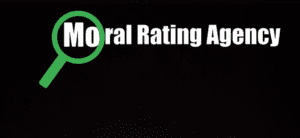 The words, Moral Rating Agency with a green magnifying glass over the word Moral.